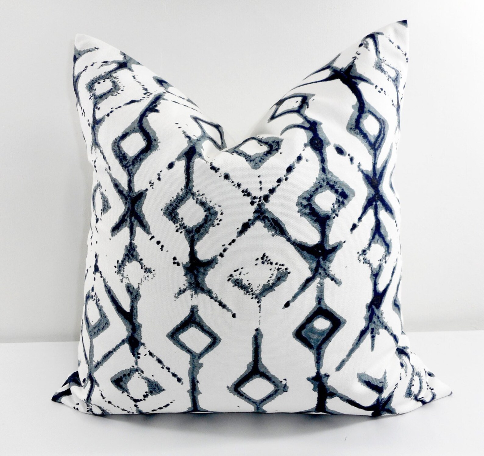 Indigo Pillow Cover. Vintage Indigo Tribal Print Sham Cover. Etsy