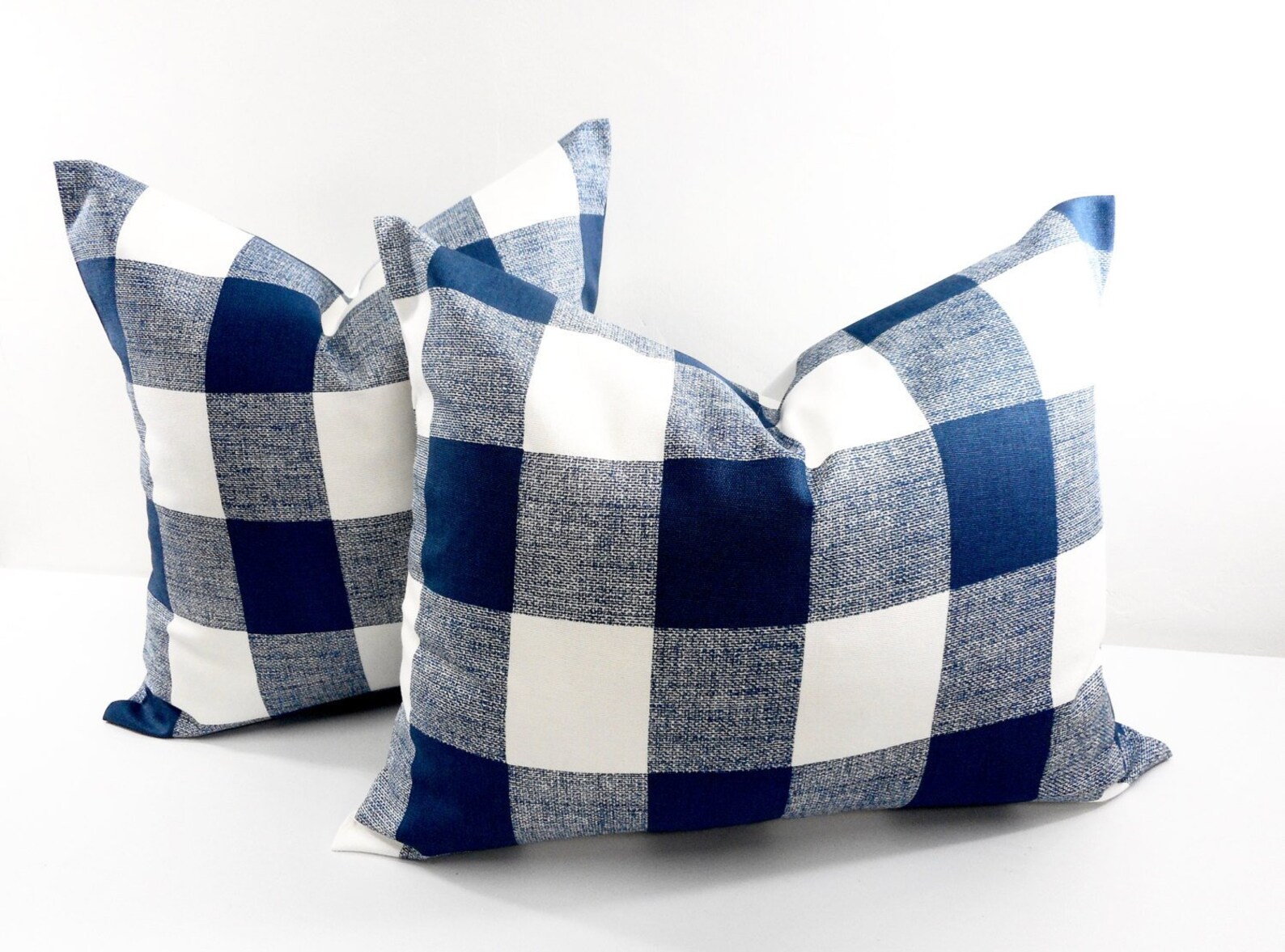 FARMHOUSE DECOR Blue Pillow. Sofa Pillow. Navy Blue and White. Etsy