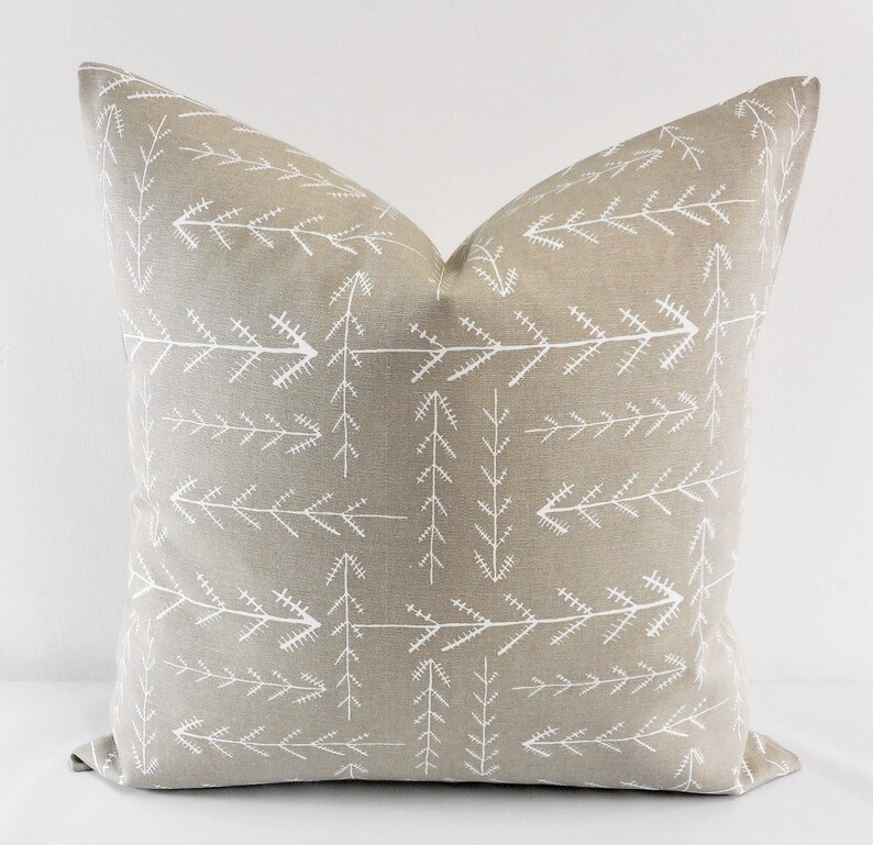 Taupe Pillow Cover. Driftwood Native Print Pillow Cover. Throw Etsy