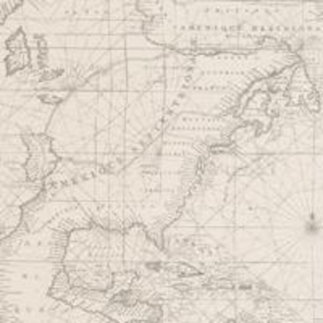 Biege World Map Fabric. Fabric . Global Map Premier Print . per Piece