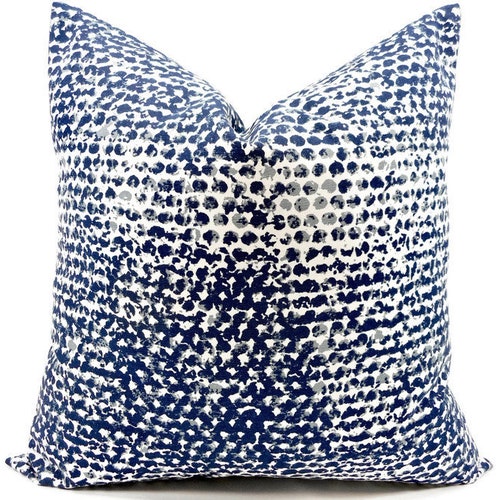 Vintage Indigo Pillow Cover. Zoey Vintage Indigo & White Etsy