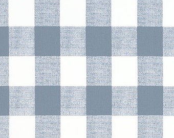 Cashmere Blue Valance. Buffalo Check  Print curtain. Country style valance. Designers pattern. Choose  your sizes