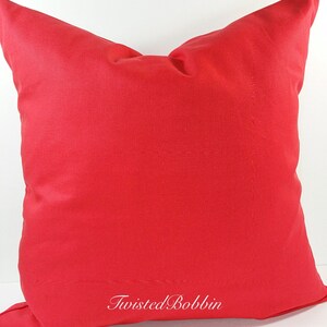 Christmas Red Pillow cover. 24x24 red twill. Solid red pillow cover. Designer  cover.cushion cover.cm