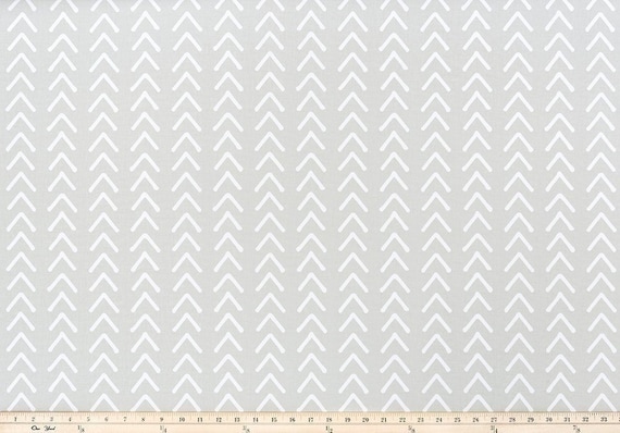 French Grey  & White Fabric. Boho  Print. Premier Prints. Cotton. Home decor fabric.  Fabric by yard