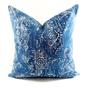 Farmhouse Pillow Cover. Navy Pillow cover. Sioux  Sham Cover.  Vintage color. Sham Pillow case. Select your size.