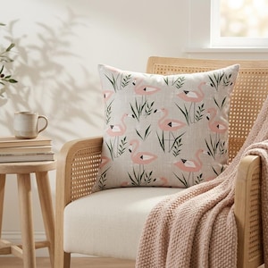 Grey & pink  pillow cover. Ringo  Talia  Print Pillow cover. Throw pillow cover. Cotton. Sham Pillow case. Select your size.