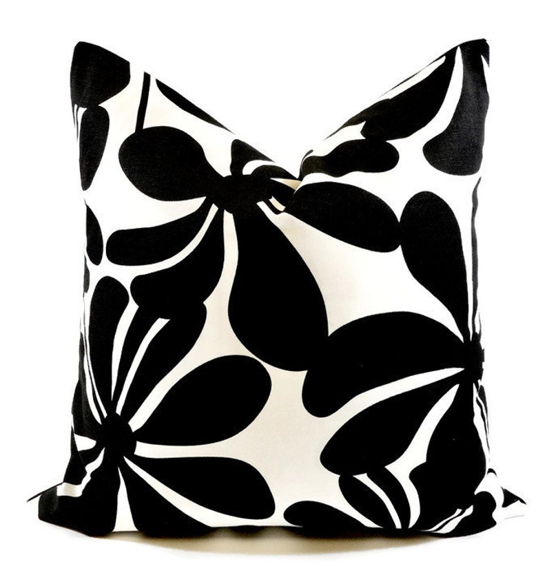 Farmhouse Pillow Cover. Black Pillow Cover. Twirly Black & Etsy