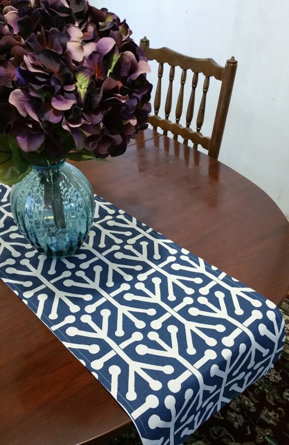 Navy Blue Table runner.Table runner.Blue table linen.Navy blue Etsy