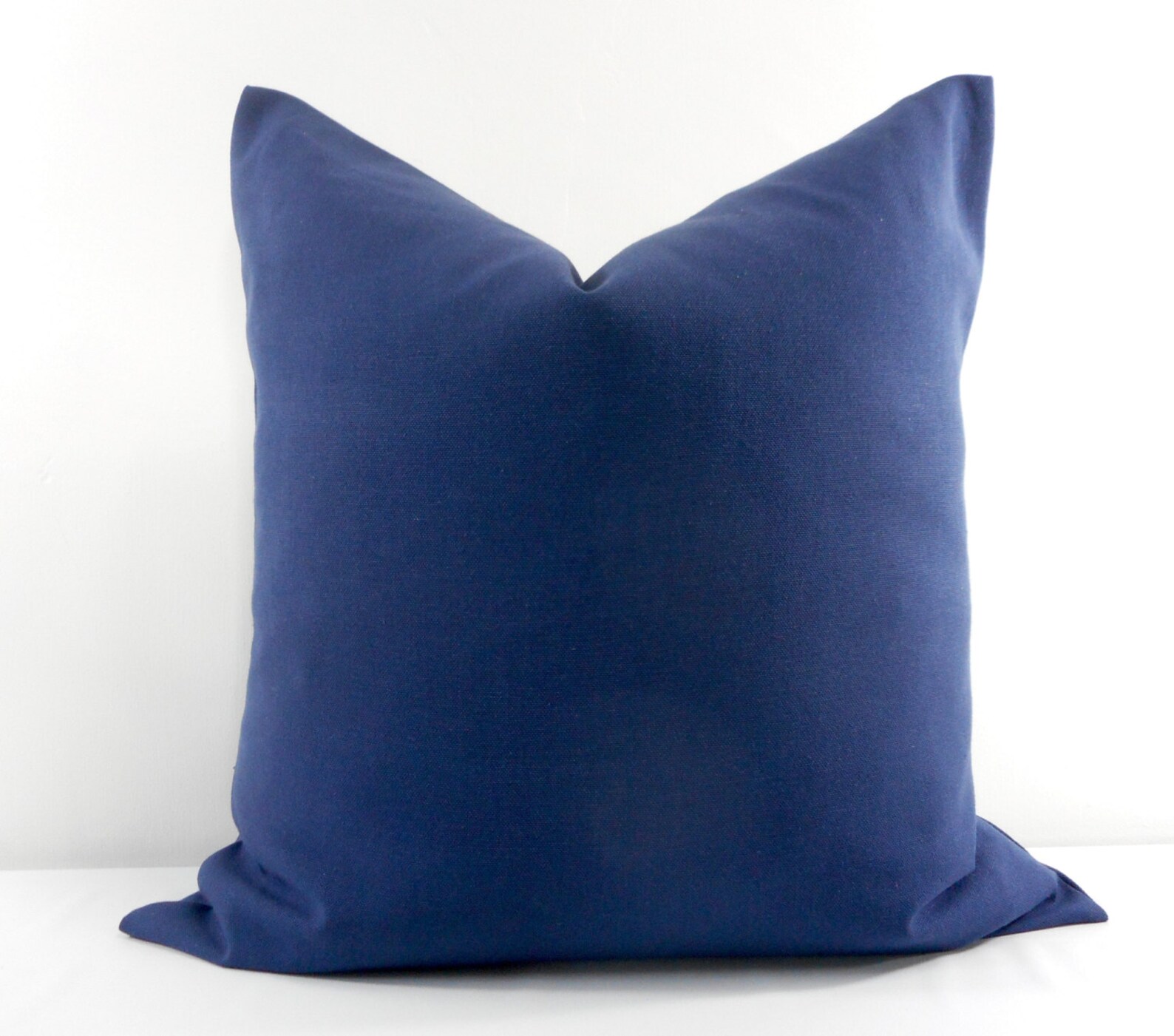 Blue Pillow Cover. Navy 18x18 Solid Color Sham Pillow Etsy
