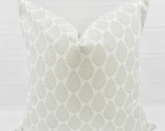 French grey Pillow cover. Grey & White. Light grey  Jersey Print  Pillow cover. Country Style Pillow Case. 1 piece.  cotton. Select size