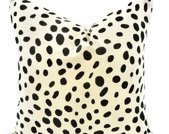 Dalmatian Pillow cover. Black and off white  Print.   Pillow Case. 1 piece.  cotton. Select your sizePillow.Pillow cover