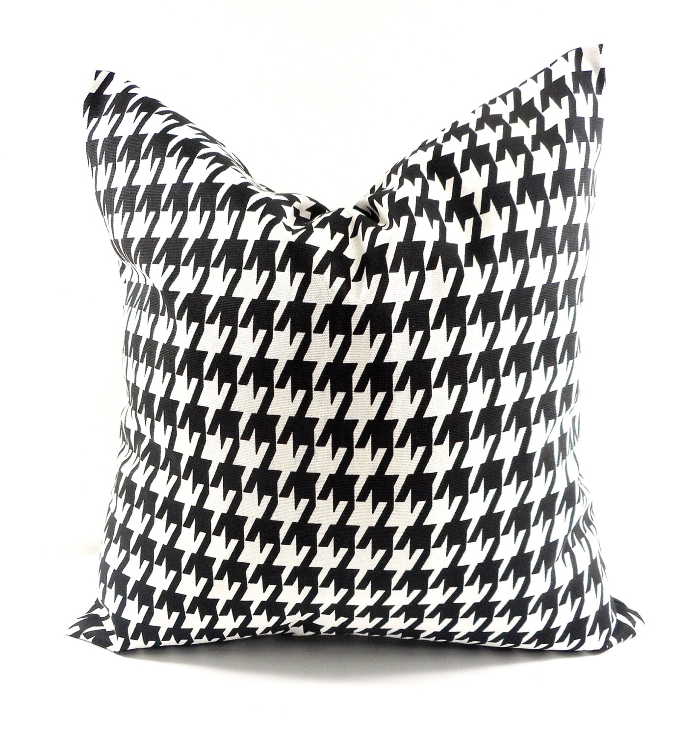 BLACK PILLOW COVER. 22x22 pillow cover. Houndstooth. Black & Etsy