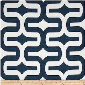 Premier Navy  and white  Print  Fabric. Embrace Print. Premier Prints.  Fabric by piece. remnant