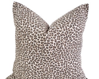 Leopard Pillow Cover. Leopard Topaz Sofa pillow. Animal Print pillow cover. Brown Cover.  Cushion Covers.Pillow Case.1 piece. cotton.