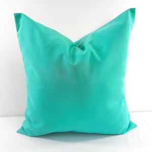 Turquoise  Pillow Cover. Solid color  Sham Pillow case.Designers pillow, cushion pillow cover. Select your size.