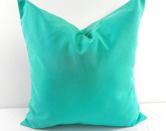 Turquoise  Pillow Cover. Solid color  Sham Pillow case.Designers pillow, cushion pillow cover. Select your size.