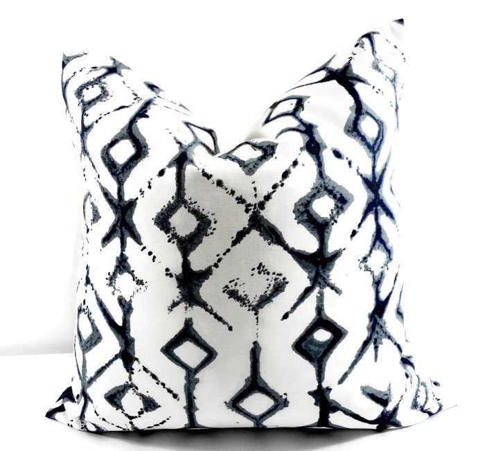 Indigo Pillow cover. Vintage Indigo Tribal Print Sham Cover. Vintage …
