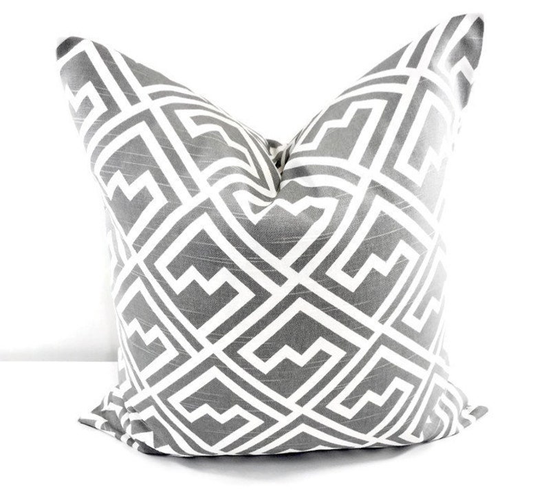 Grey PILLOW. Gray and White Pillow Cover. Shakes Sham Pillow Etsy