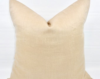 Natural Linen Pillow cover. 100%  European linen Pillow cover  Sofa Throw pillow cover. European Linen. Pillow Cover. Farmhouse Pillow cover