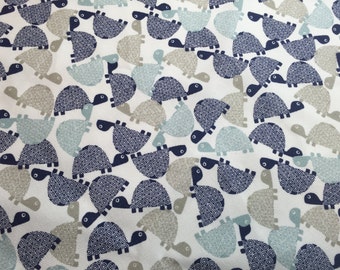 Blue Valance. Vintage Indigo turtle print Curtain. Kids room valance. Window treatment. Designers pattern.window topper. Choose  your sizes