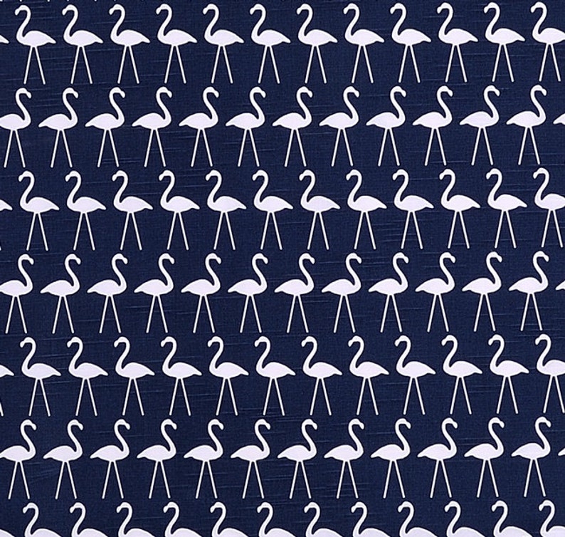 Designers pattern.window topper Blue Valance.Flamingo Premier Navy Slub Blue /& White Window topper Choose your sizes Window treatment