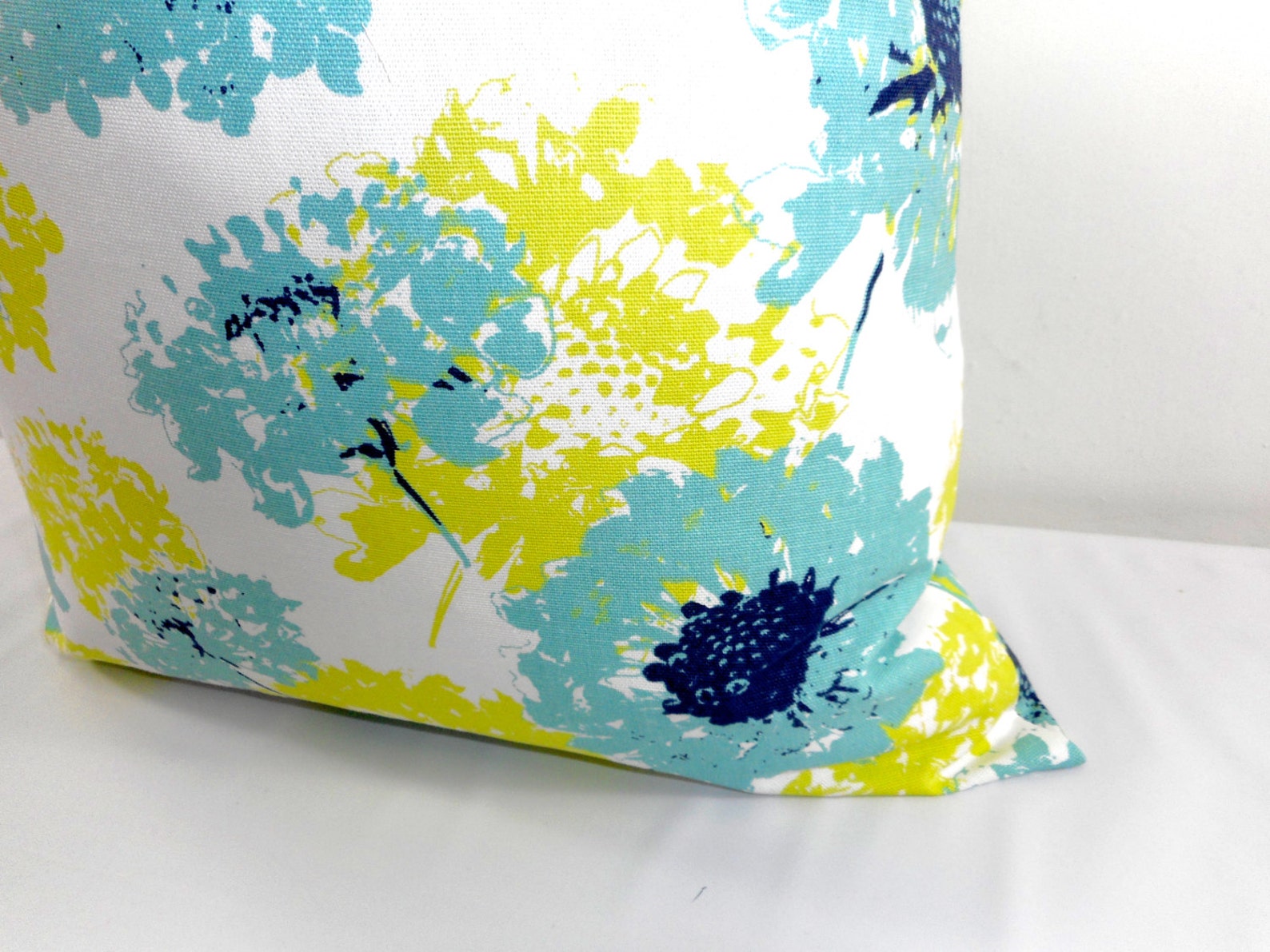 Floral Indigo Pillow Cover. Canal Blue Indigo. Sham Cover. Etsy