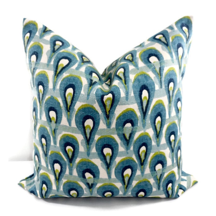 Pillow cover. 24x24.Blue Pillow cover.Blue cushion cover.Blue Etsy