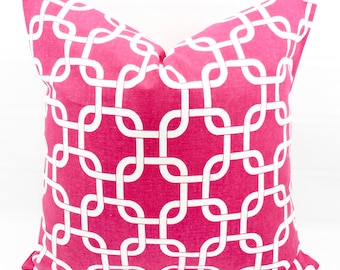 Candy Pink Pillow cover. Chainlink Gotcha. Pink  Pillow cover. Pillow Case. 1 piece.  cotton. Select size