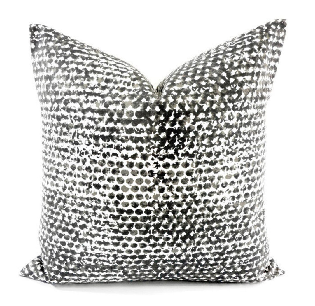 Black & White Pillow Cover. Zoey Print Pillow Cover. Sham. Throw Pillow