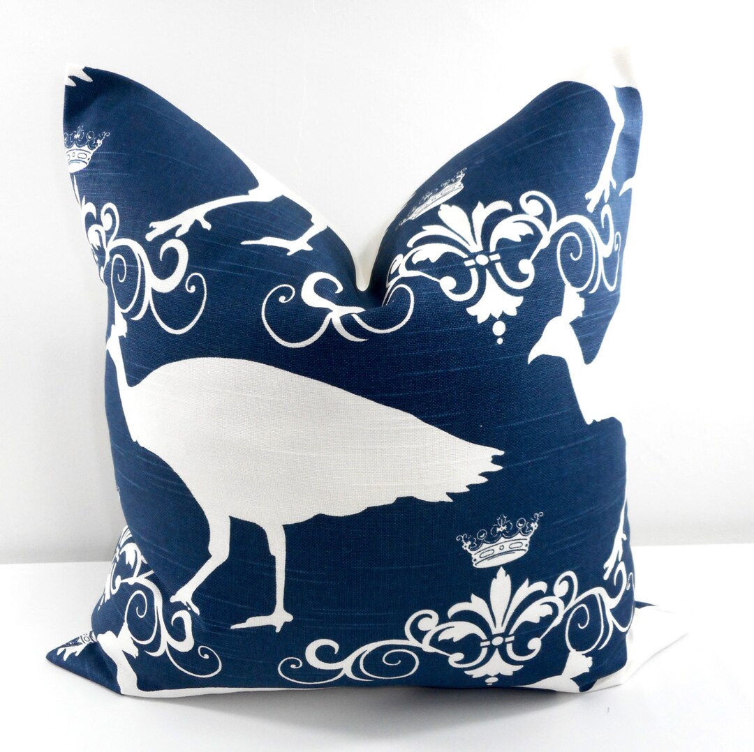 NAVY Blue Pillow. Blue Pillow Cover. Blue Sham Cover. Blue Pillow