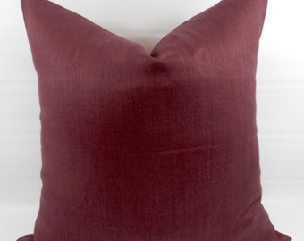 wine red throw pillows
