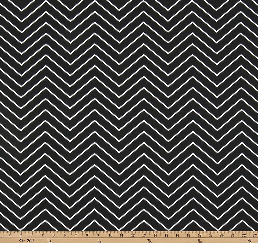 Chevron Black & White Fabric. Black and White Zigzag Print. - Etsy