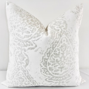 French Grey  pillow cover. Manchester Damask Print Pillow cover. Throw pillow cover. Cotton. Sham Pillow case. FARMHOUSE PILLOW. PILLOW.