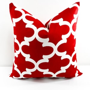 Christmas Pillow.RedPillow Cover. Red Decorative Pillow. Red Moroccan Cushion Cover. Throw pillow. Sham Pillow Cover.  Sham Pillow case. .