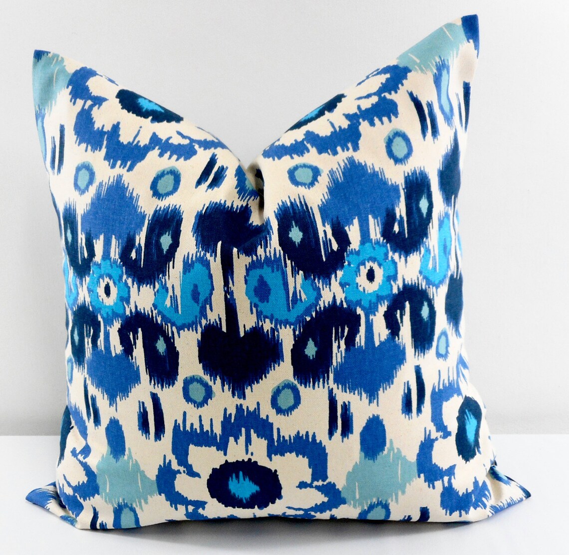 Blue Pillow Cover. Floral Print Sofa Pillow Cover. Rio Arctic Etsy