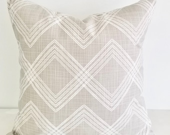 French Grey & white  pillow cover. Colton  Print Pillow cover. Throw pillow cover. Cotton. Sham Pillow case. Select your size.