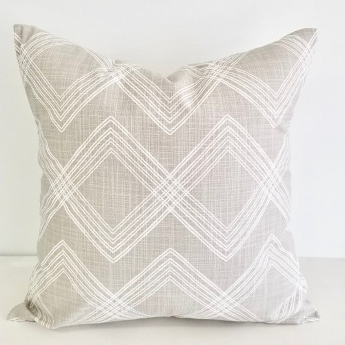 French Grey & White Pillow Cover. Colton Print Pillow Cover. Etsy