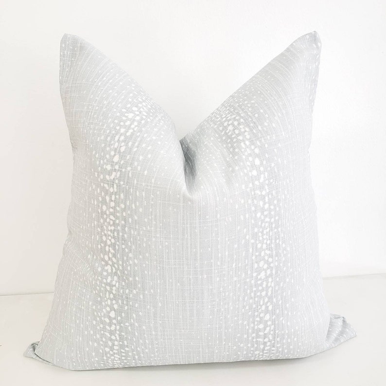 Antelope Pillow Cover. Bluish Grey Pillow Cover. Mineral Blue Etsy