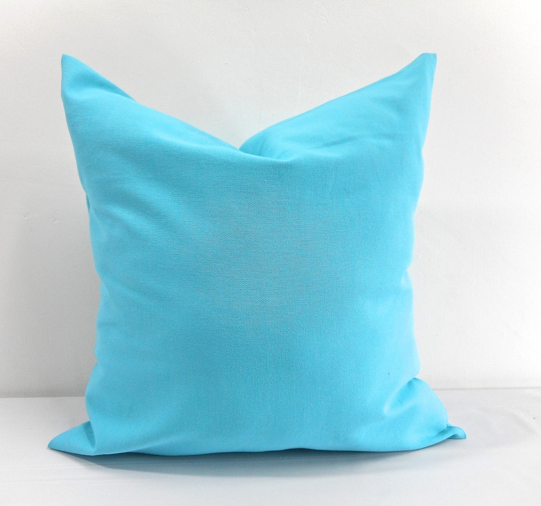 Solid Mandarin Blue Pillow Case. Blue Sham Coverblue Pillow Etsy