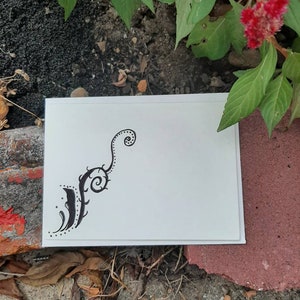 Hand Drawn Zentangle Cream Greeting Card