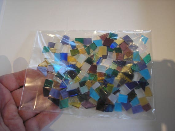100g Multicolor Stained Glass Pieces Mosaic Tiles for Art Decor Crafts DIY 