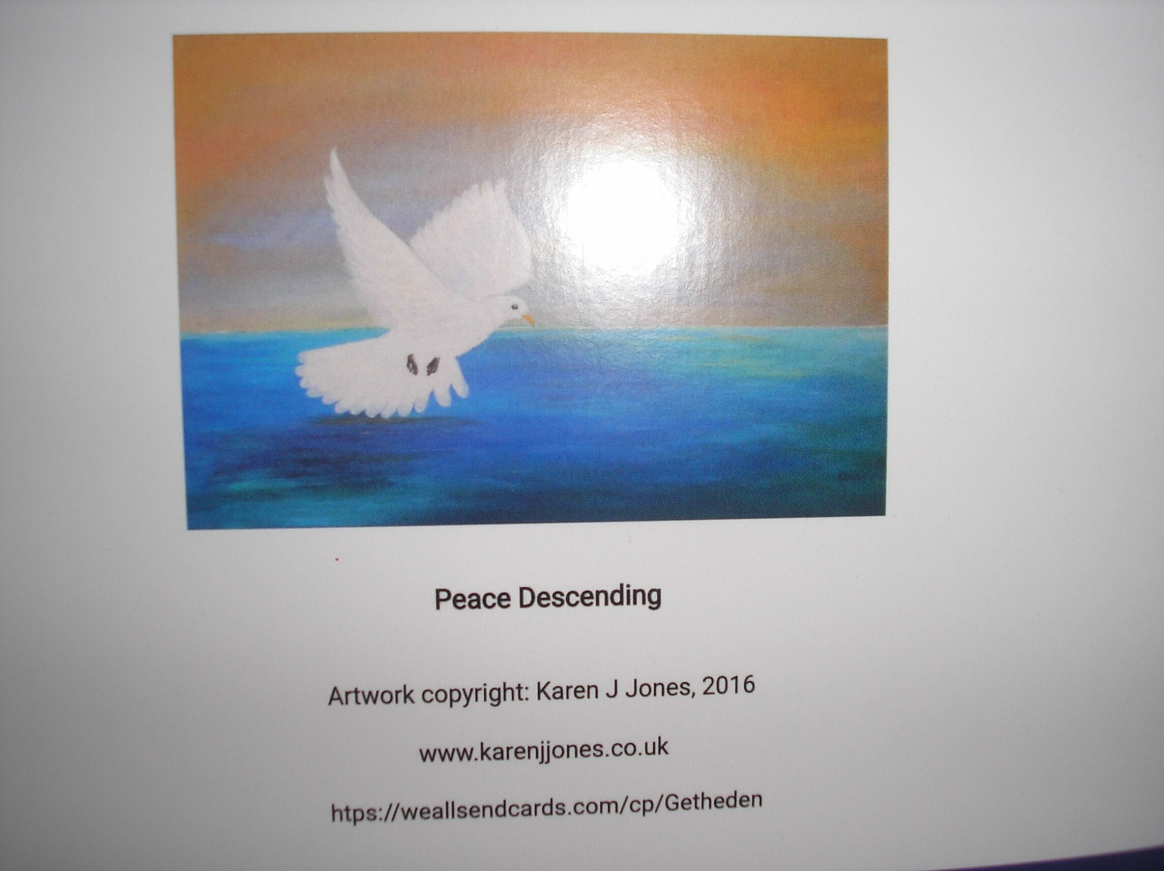 Peaceful Morning Dove Greeting card size blank Tote Bag by Debbie