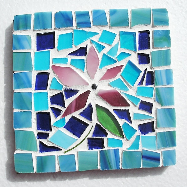 DIY Stained Glass Mosaic Coaster Kit: Floral and abstract Crafts, make it at home