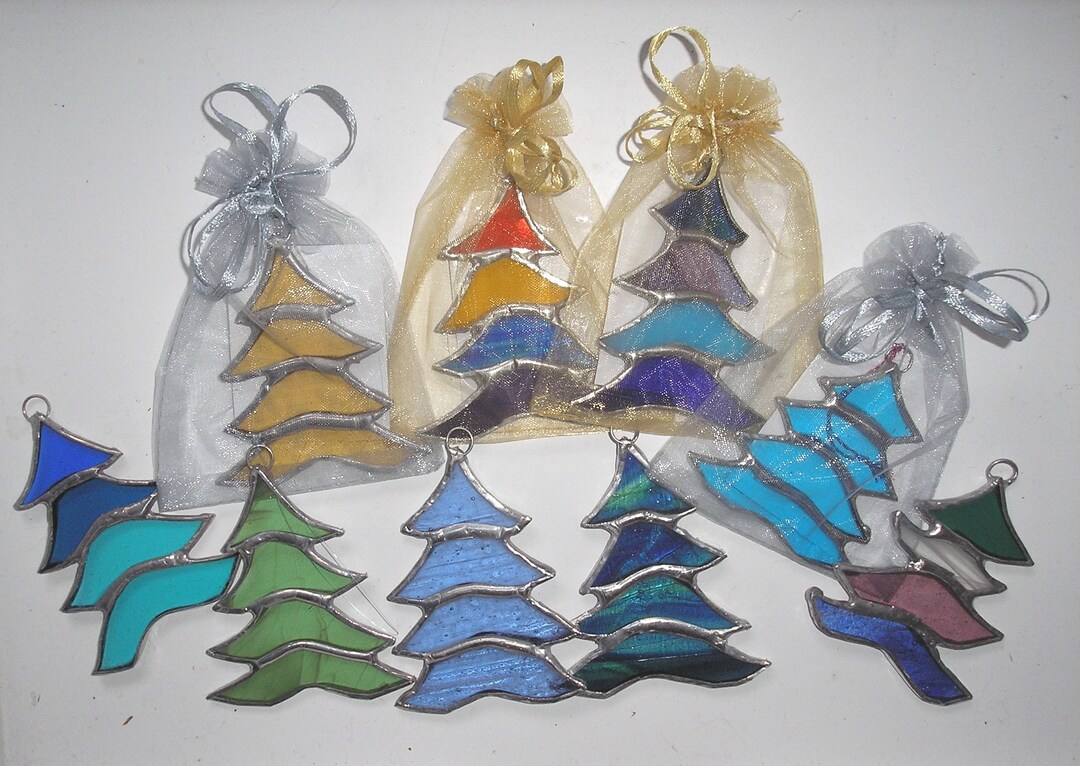Handmade Stained Glass Christmas Tree Suncatcher: Festive Xmas Decor ...