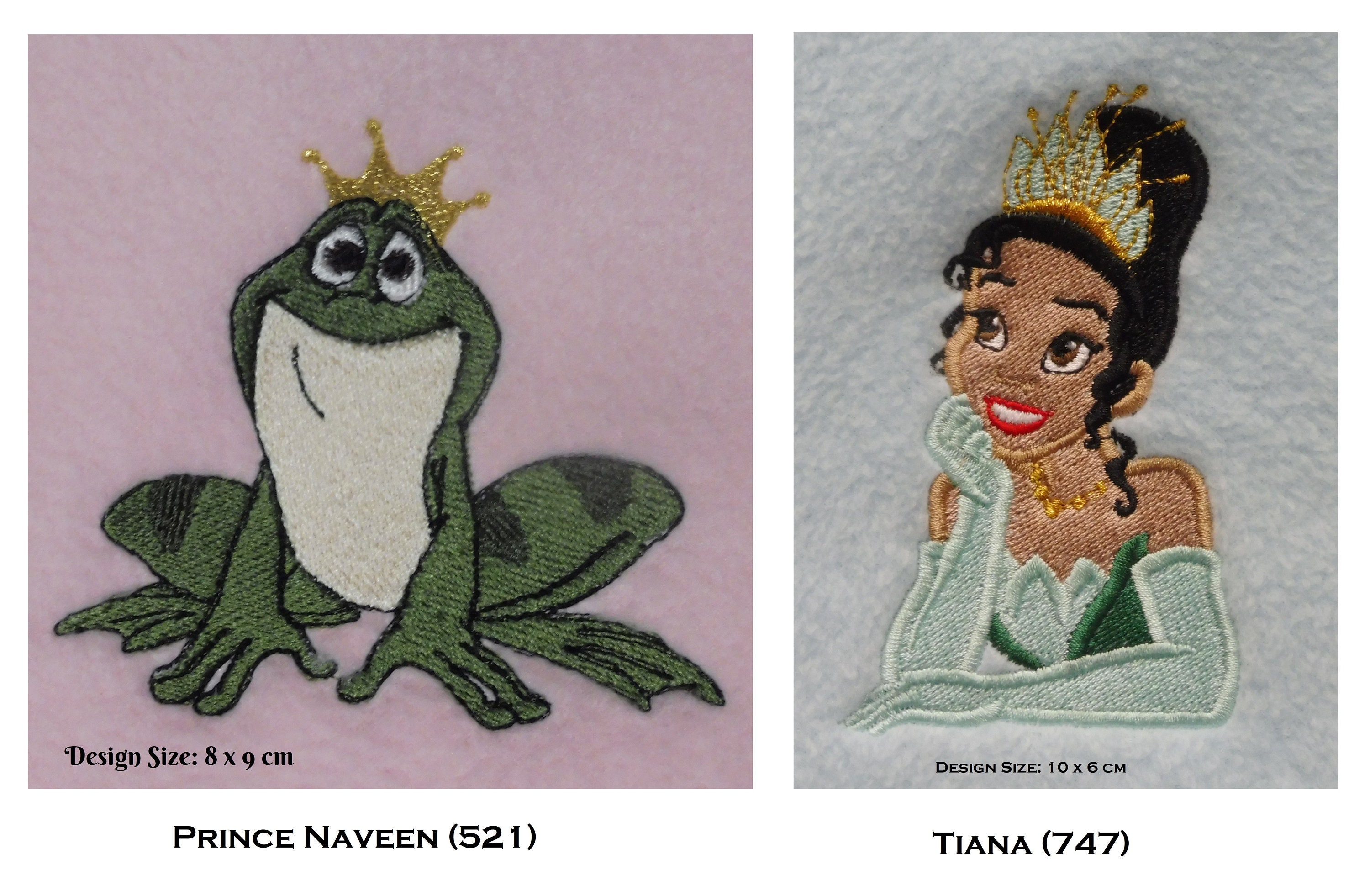 Princess and the Frog Designs A Embroidered Personalised | Etsy