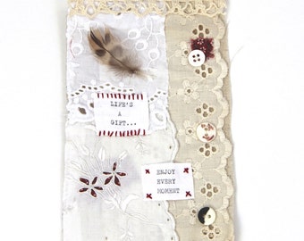 Textile Art, Handstitched Piece.