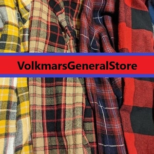 Oversize Flannel Shirts - Our Flannels Are Vintage - Pick Color & Size From Drop Down Menus We Will Send You A Photo Grouping To Choose From