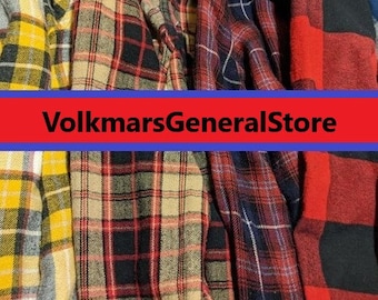 Oversize Flannel Shirts - Our Flannels Are Vintage - Pick Color & Size From Drop Down Menus We Will Send You A Photo Grouping To Choose From
