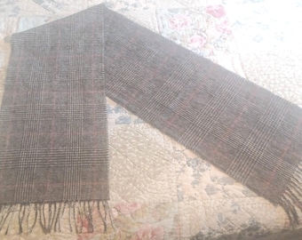 Écharpe Brooks Brothers 100 % laine d'agneau vintage des années 1960 fabriquée en Écosse -C-