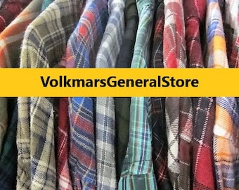 Flannel Shirts Vintage Flannels Warm & Comfortable - You Pick Main Color Size and The Actual Shirt You'll Receive - Read Our Description